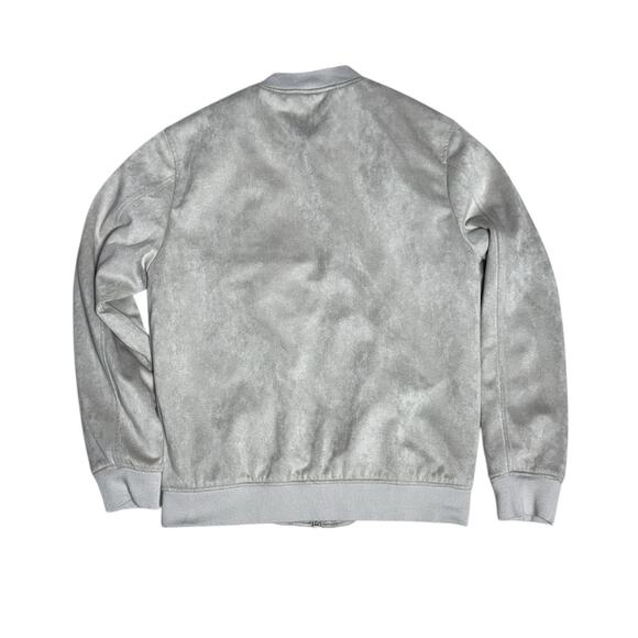 Marconi Men's Faux Suede Bomber Jacket Coat- Size Medium Old Money Quiet Luxury - Picture 2 of 6